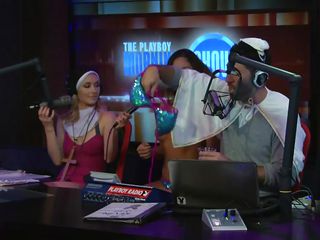 The hosts today are wearing holy outfits. The blonde female host looks so hot dressed like a sexy nun, and also the male host as a sexy monk. Other bitch tells a story about her night out in the club and her experience with a man. They pledge her of her sins and splash her with water! Check it out.